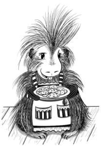 Lady Porcupine and her famous crawler biscuits from my children's book, "Wishweaver".